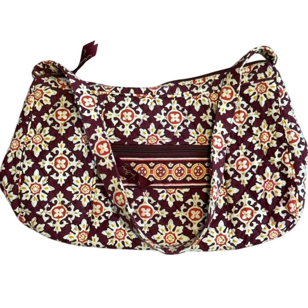 Vintage Vera Bradley Burgundy Medallion 2006 Retired Pattern Shoulder Bag Purse